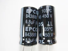6.8uF 450V 105°C ELKO ESR=2.6 Radial EPCOS #9-11A4