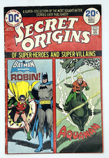 Secret Origins #7 Super-Heroes Villains Batman Robin Aquaman 1974 DC Comics FN