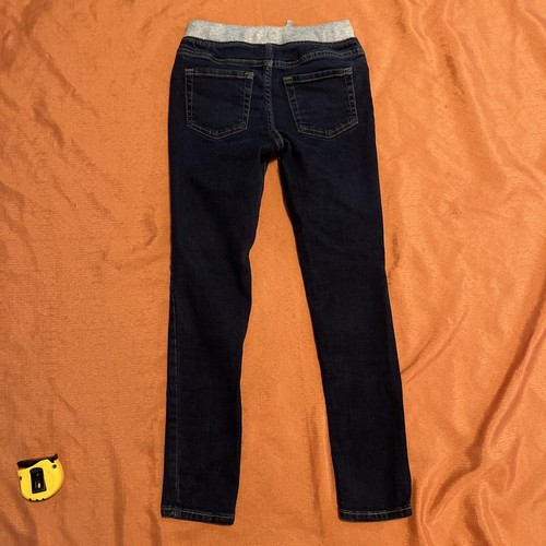 Cat & Jack Skinny Fit Size 10 Pull On Drawstring 5 Pocket Blue Jean Pants - Picture 8 of 10