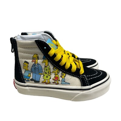 シンプソンズ　VANS キッズスニーカー Vans Sk8 Hi Zip Kids The Simpsons 1987-2020 Sz 10.5K - NWB | eBay