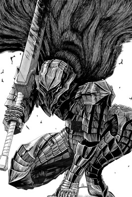 Guts Berserk Armour (Berserk) CANVAS FRAMED 20X30