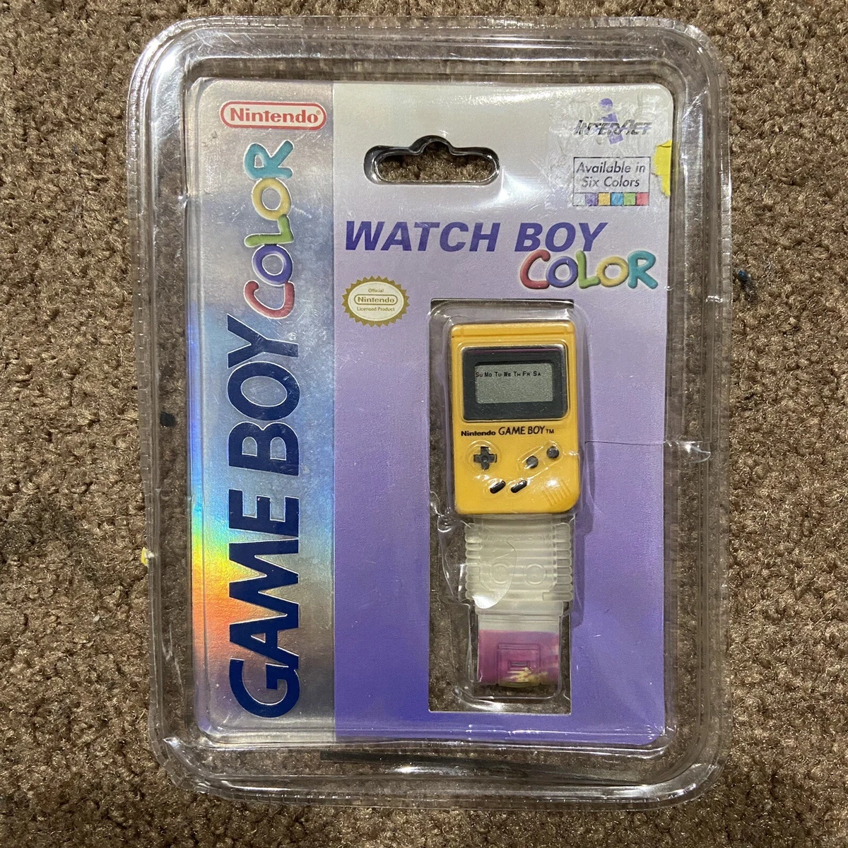 Vintage Nintendo Gameboy Color Watch Boy Digital Watch Yellow
