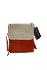 American Leather Co. Kansas Leather Crossbody Coin Purse Stone Whiskey