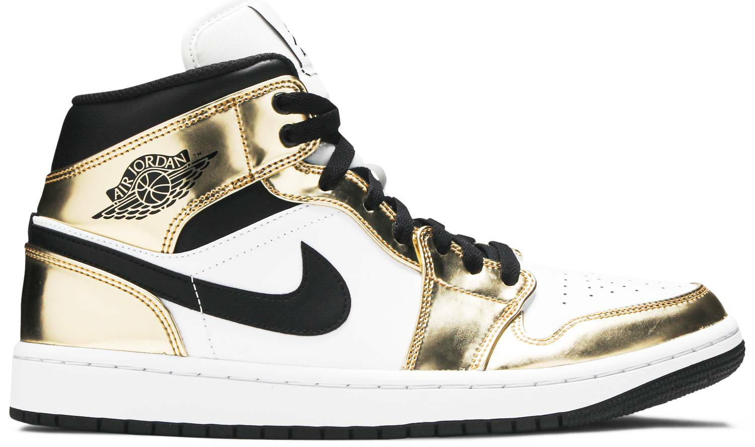 air jordan 1 mid se black gold