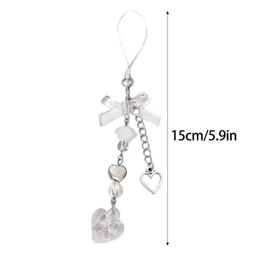 Handmade Keychain Colorful Bowknot Beaded Phone Charm Straps Chain Hangings - Zdjęcie 8 z 8