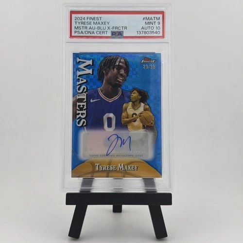 2024 Topps Finest Basketball Blue X-Fractor Tyrese Maxey #MA-TM