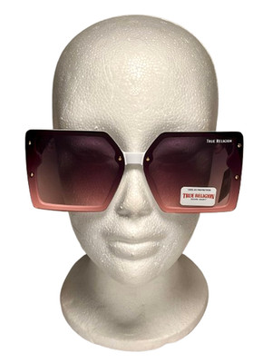True Religion White Brown Gradient Square Frame Sunglasses TR57233 | Cat 2 UV