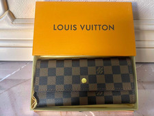 Louis Vuitton Portefeuille Sarah Damier Ebene Long Wallet W/Box