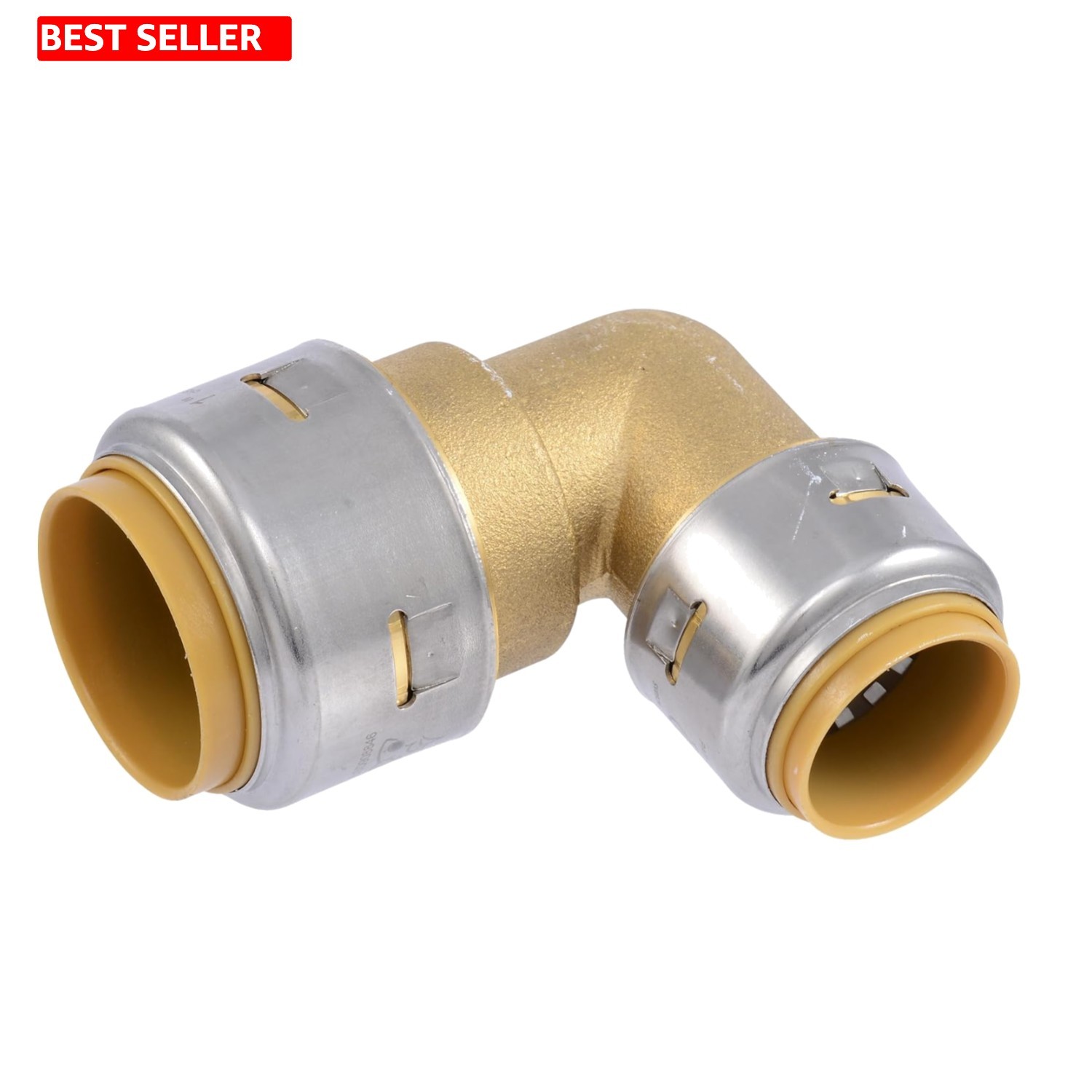 Max 1 X 3/4 In 90 Degree Reducing Elbow, Push To Connect Brass Plumbing Fitting