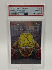 2025 Topps Chrome F1 Lewis Hamilton #HC-2 Helmet Collection Ferrari - PSA 10