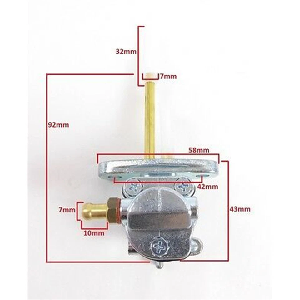 Válvula de tanque de combustible Petcock lado izquierdo para YamahaTX XS 1, 2, 500, 650 447-24500-02 Foto 4 de 4