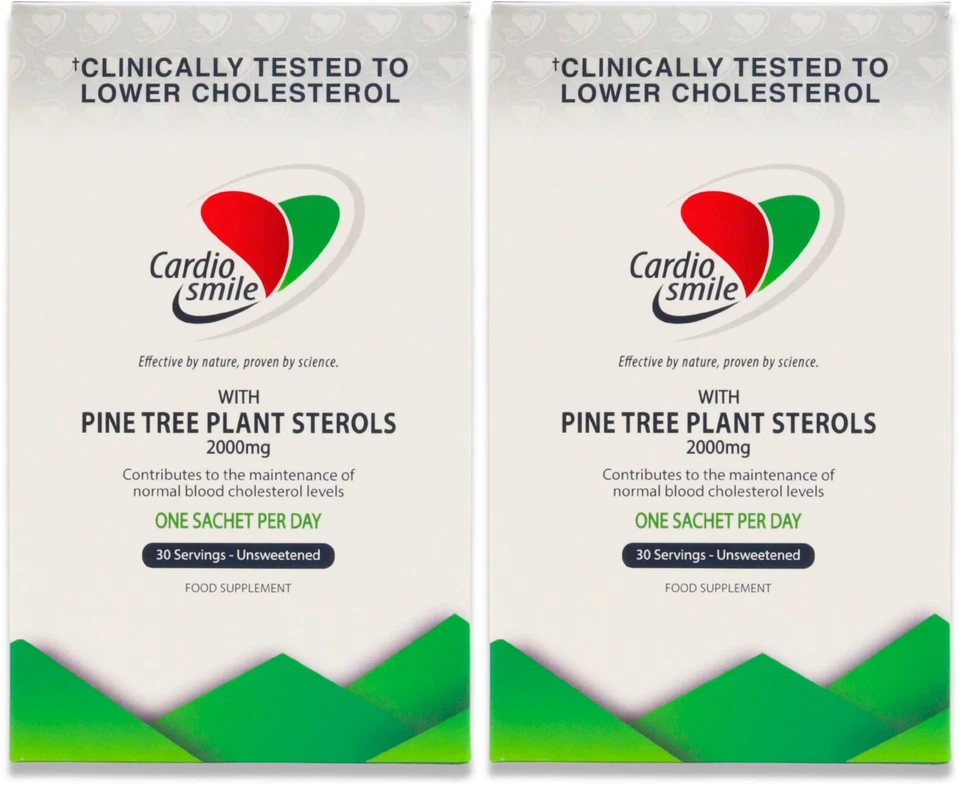 CardioSmile Pine Tree Planet Sterols 2000mg 30 Sachets X 2