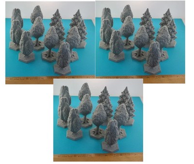 GREAT VALUE TREES hex 6mm terrain FAST SHIP|Alternate Wargaming Miniature