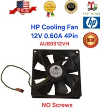 OEM HP DELTA Electronics AUB0912VH 92mm x 25mm HP Cooling Fan 12V 0.60A 4Pin