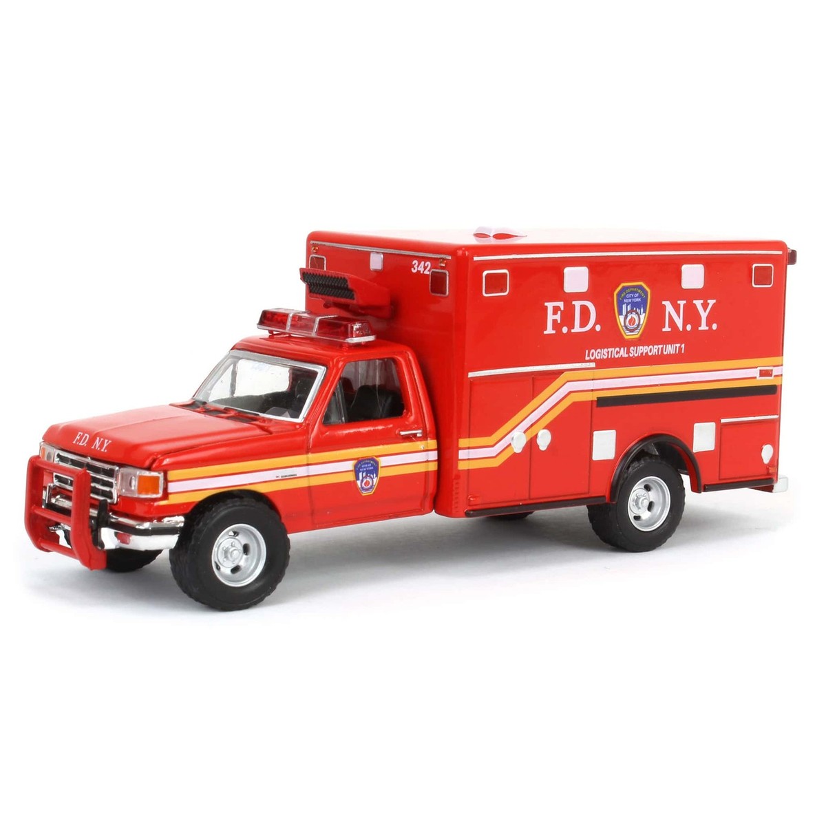 未使用 CODE3 AMBULANCE DIE CAST ミニカー Code 3 Kennedy Space Center Fire Rescue Ford E-350 Ambulance