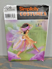 Simplicity 8838 Child Fairy Costume Size 3-4-5-6-7-8 Sewing Pattern Uncut