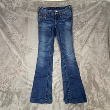 True Religion World Tour Bootcut Jeans Size 28 Medium Wash Made in USA Denim