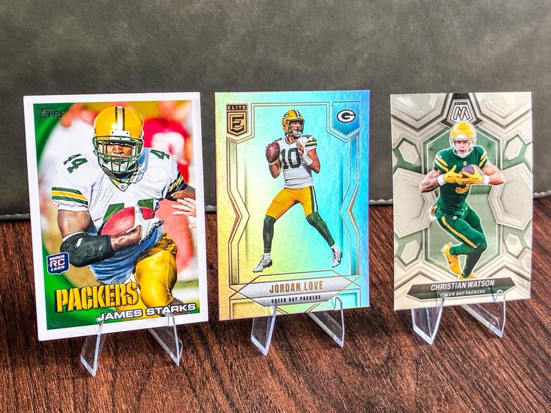 Green Bay Packers 3 Card Lot - Jordan Love, Christian Watson, James Starks (RC)