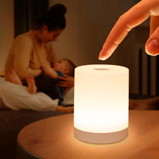 Touch Night Light for Baby Nursery, Small Cordless Lamp, Dimmable Portable Recha