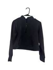 All In Motion Girls XL 14 Black Half Zip Pullover Athletic Sweatshirt