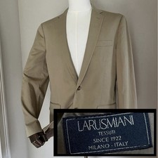 J Crew Blazer Khaki Ludlow Jacket Woven Mens 40R Larusmiani Italy Canvas Chore