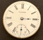 Antique 1902 Waltham Seaside 1891 Pocket Watch Movement Parts/Repair 0s 15j USA