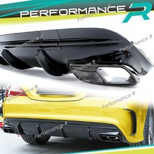 Heckdiffusor schwarz Auspuffblenden AMG Line für Mercedes-Benz CLA C117 X117