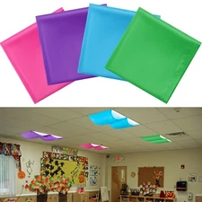 4 Pcs 54 x 24 Inch Fluorescent Light Cover for 4 x 2 Feet Ceiling Light Magne...