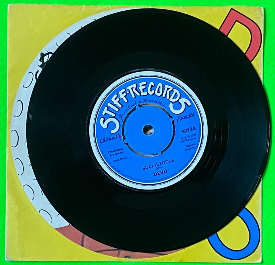 Devo - Be Stiff  / Social Fools  7"(Pic) (Orig)    Punk /Elictronic  - Image 4 of 4