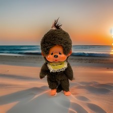 Monchhichi Monchichi vintage national friends Nyamy Black  Sitting CAT Katze