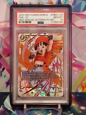 フュージョンワールド　パン　psa10 2025 DBS Fusion World Raging Roar Pan : GT FB03-125 Special