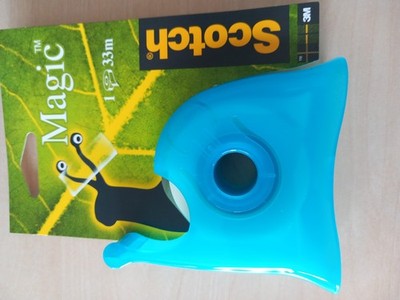 Scotch Tischabroller Klebefilm Magic 19 mm 33 m Schnecke blau