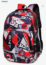 Cirayno Kids School Backpack Waterproof Camo Bookbag for Boys Girls Red