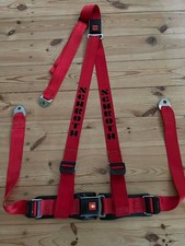 Schroth Seatbelts Harness Red Rare Old Type From 80s Takata Sabelt Sparco