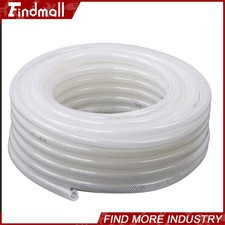 Findmall 50ft 3/8    ID  19/32    OD Clear Braided PVC Hose High Pressure