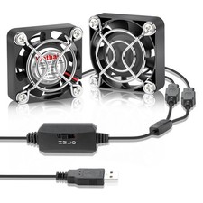2pack Wathai 40mm X 10mm Mini Fan with Speed Control 5v Small Computer USB Fan