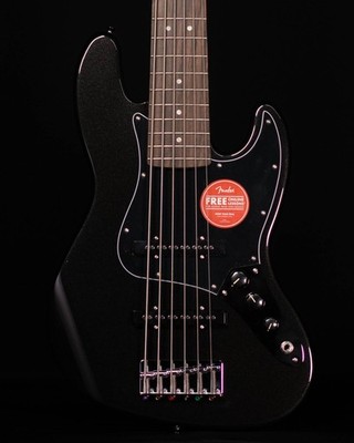 Squier Affinity Jazz Bass VI, Laurel FB, Black Metallic