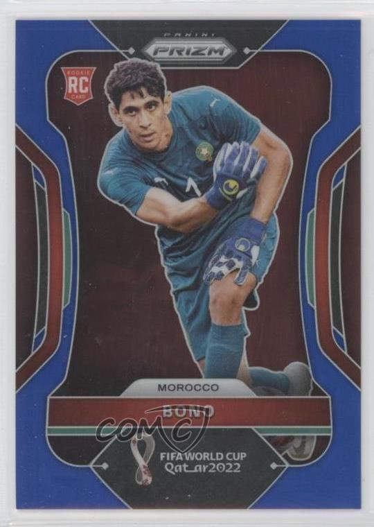 2022 Panini Prizm World Cup Qatar Blue 141/299 Yassine Bounou Bono #238 00g3