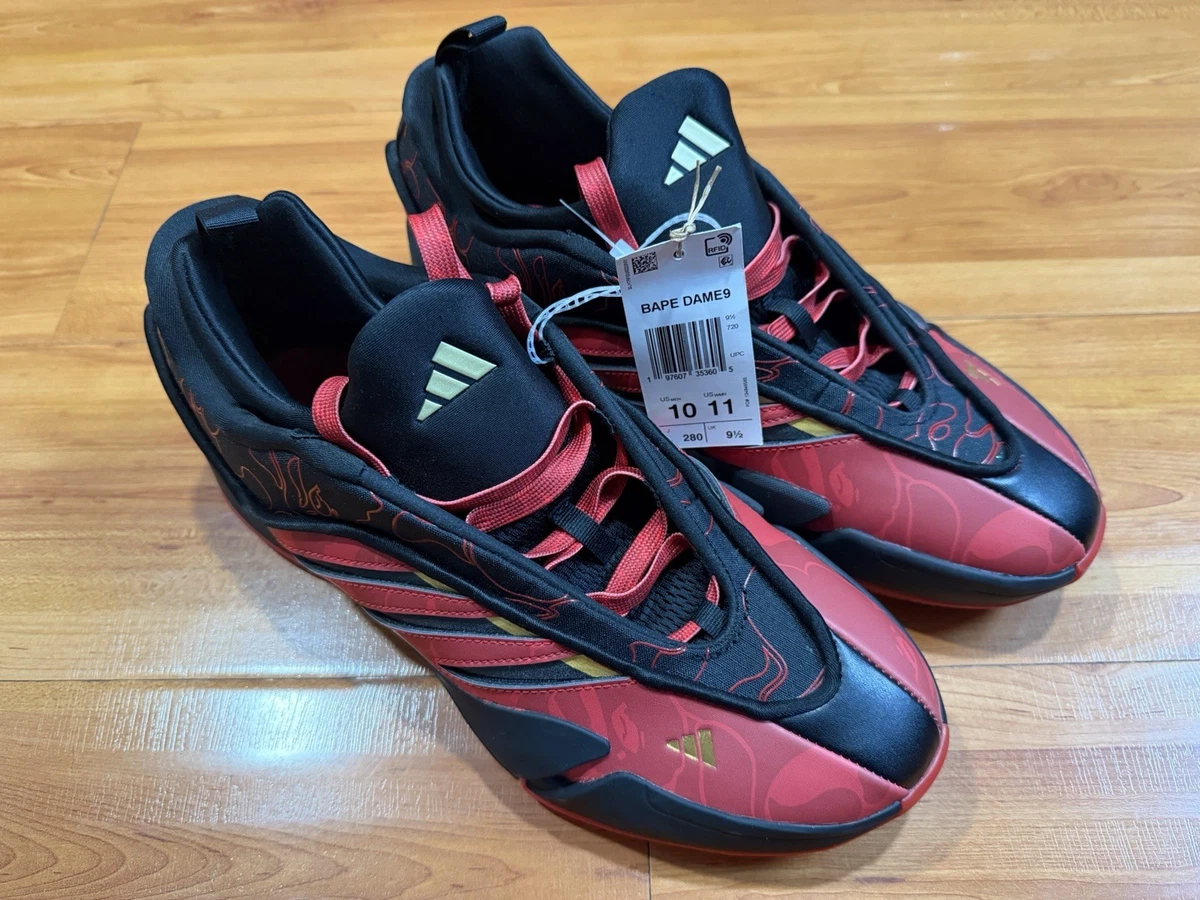 adidas BAPE x Dame 9 Black Scarlet - огромный выбор по лучшим