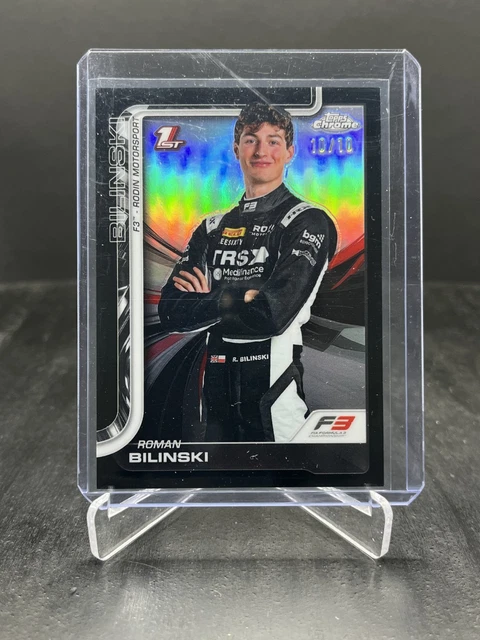 2025 Topps Chrome Formula 1 F1 Roman Bilinski 1st Black 10/10 #69 Buchstütze
