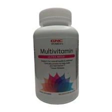 GNC Women's Multivitamin Ultra Mega Time Released Health & Wellness 180 Caplets