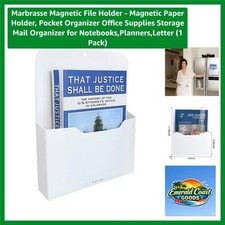 Magnetic File Holder - Magnetic Paper Holder, Pocket Organizer Office Supplie...