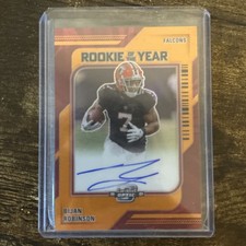 2023 Contenders Optic Rookie Of Year Auto Orange  #ROY-BR Bijan Robinson  RC/50