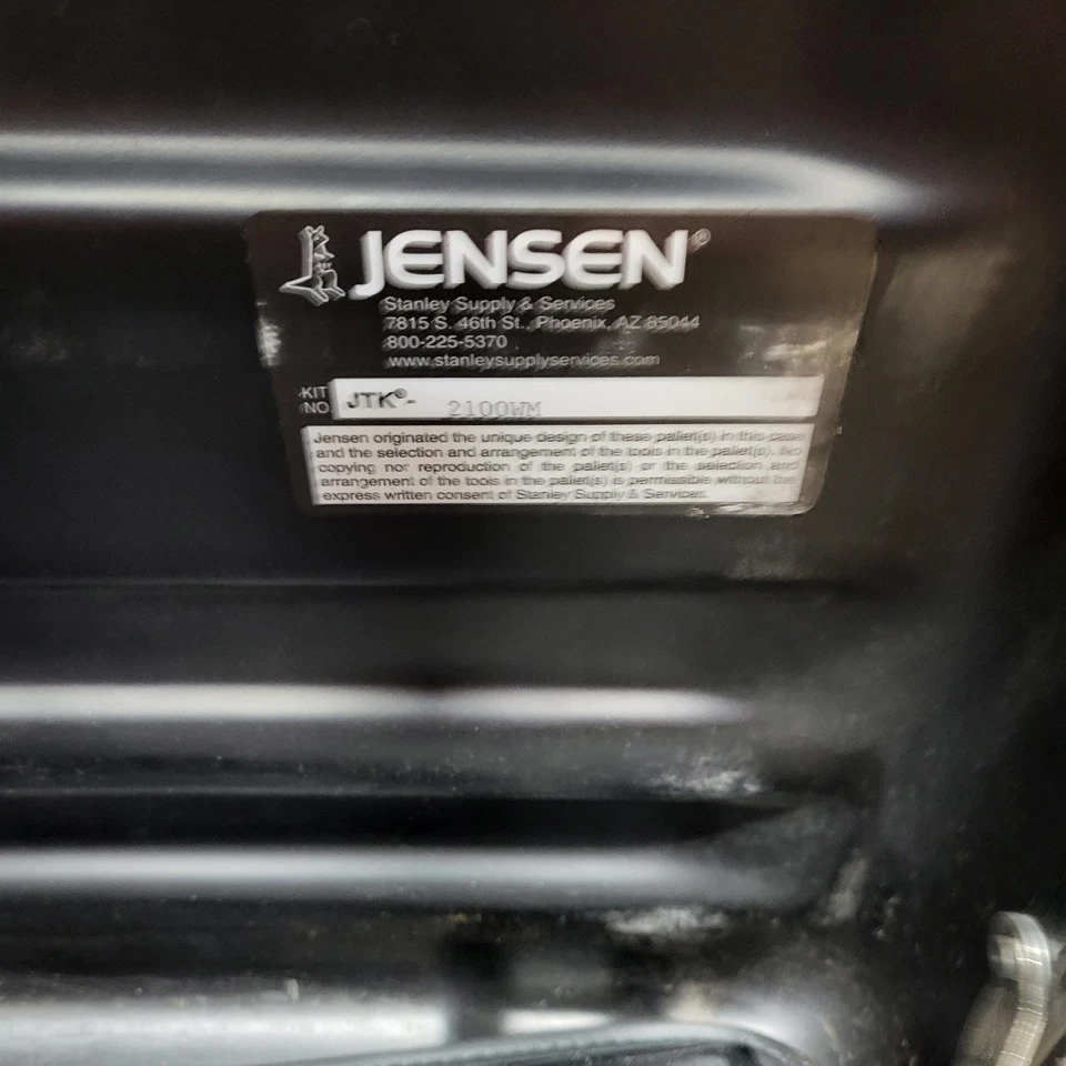 Jensen Tools JTK-2100 Tool Case "Monaco" 5' Deep, w/ top pallet, Keys, And Tools - Image 4 of 4