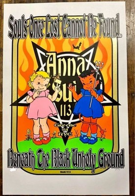 Frank Kozik Anna Sui silkscreen poster 1997 Signed Edition of 128