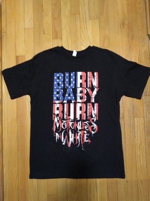 Motionless In White Burn Baby Burn Band Tour Graphic Band T- Shirt Mens Large