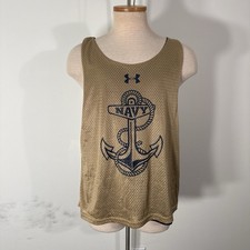 Under Armour USNA Navy Midshipmen Lacrosse Pinnie Reversible Mesh Blue & Gold