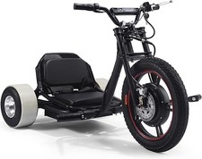 MotoTec Drifter 48v 800w Electric Trike Lithium - Black