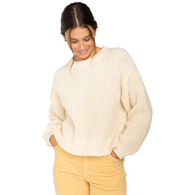 Billabong Damen Good Fortune Rundhals Pullover Cardigan Strickpullover Relaxed
