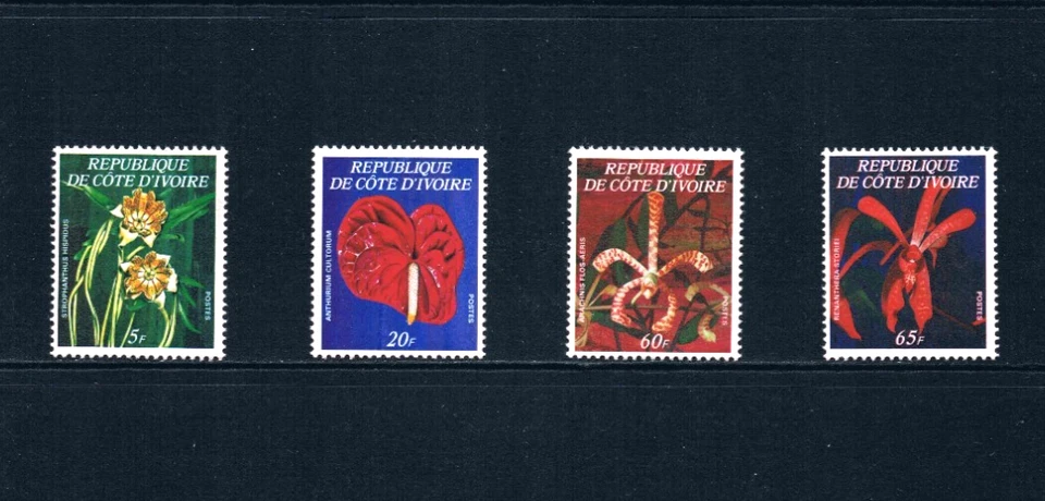 $500.00 Scott Value - 1977 Costa de Marfil Flores raras (+ $20 disco.) CV MNH NH UMM Foto 4 de 4